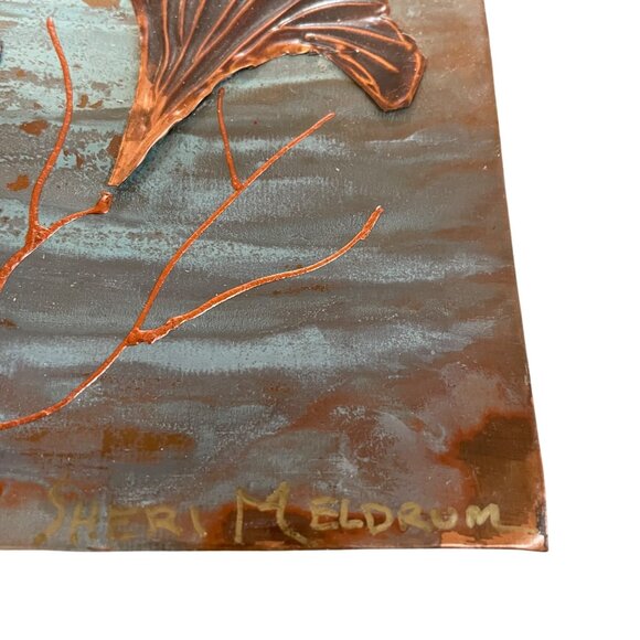 Copper & Slate Wall Art By Sheri Meldrum 11" x 12" - Picture 3 of 7